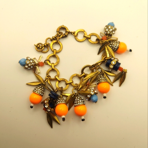 Jewelry - Gorgeous vibrant colorful charm style bracelet with Rhinestones